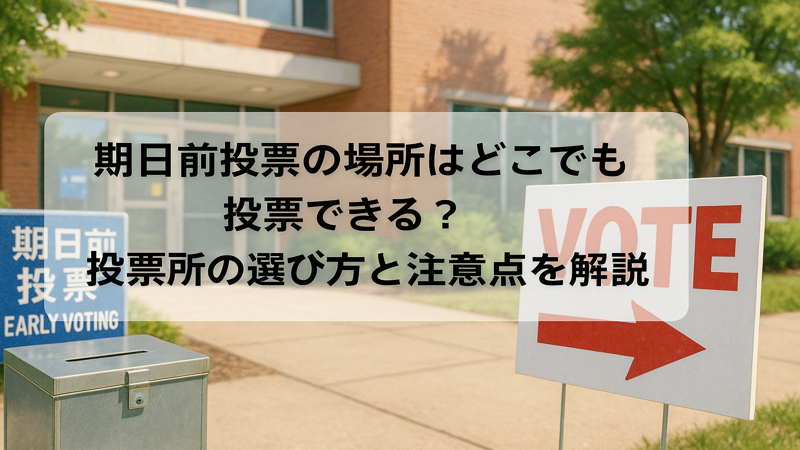 期日前投票の場所はどこでも投票できる？投票所の選び方と注意点を解説