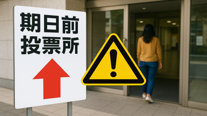 3.期日前投票の場所を間違えやすいケース
