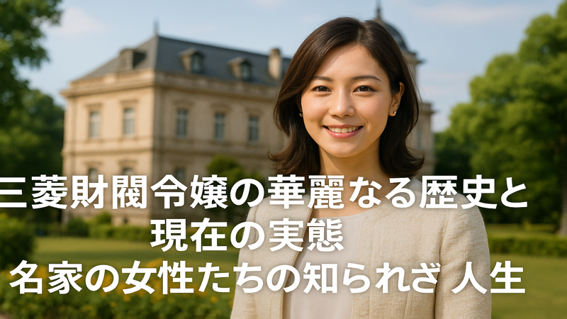 三菱財閥令嬢の華麗なる歴史と現在の実態｜名家の女性たちの知られざる人生
