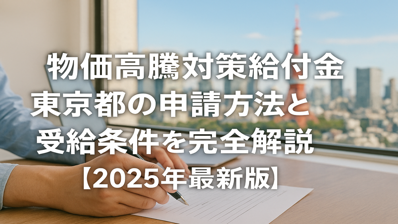 物価高騰対策給付金東京都の申請方法と受給条件を完全解説【2025年最新版】