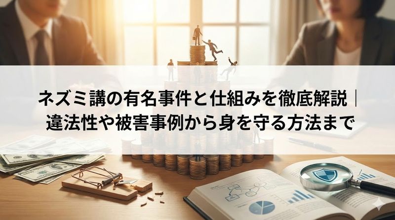 ネズミ講の有名事件と仕組みを徹底解説｜違法性や被害事例から身を守る方法まで