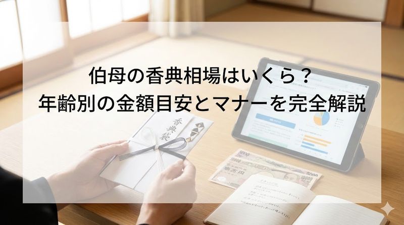 伯母の香典相場はいくら？年齢別の金額目安とマナーを完全解説
