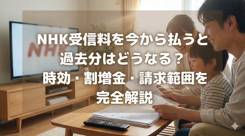 NHK受信料を今から払うと過去分はどうなる?時効・割増金・請求範囲を完全解説