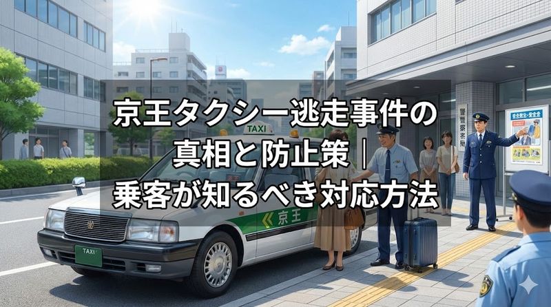 京王タクシー逃走事件の真相と防止策｜乗客が知るべき対応方法